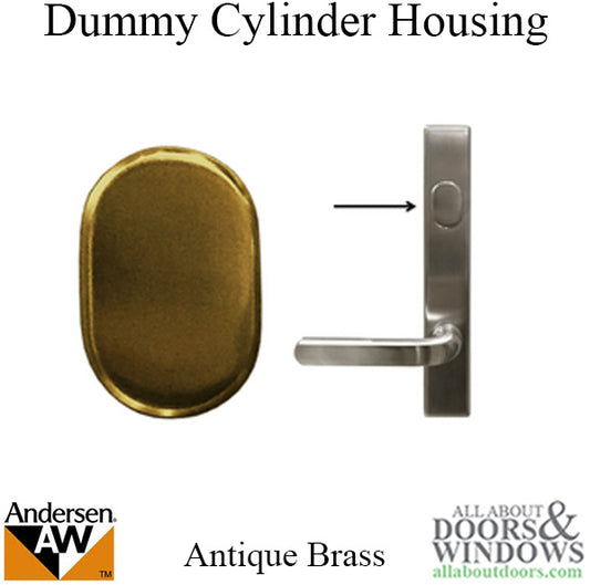 Dummy Cylinder Housing, Andersen - Antique Brass