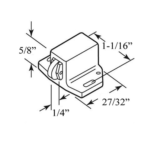 Swinging Shower Door Catch Nylon - Swinging Shower Door Catch Nylon