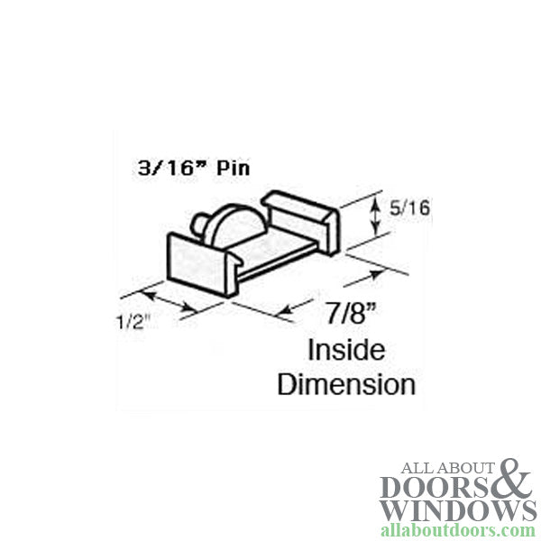 Window Parts: Grille / Grid Clip, 3/16 tall Insert, Clear Plastic 8720 - Window Parts: Grille / Grid Clip, 3/16 tall Insert, Clear Plastic 8720