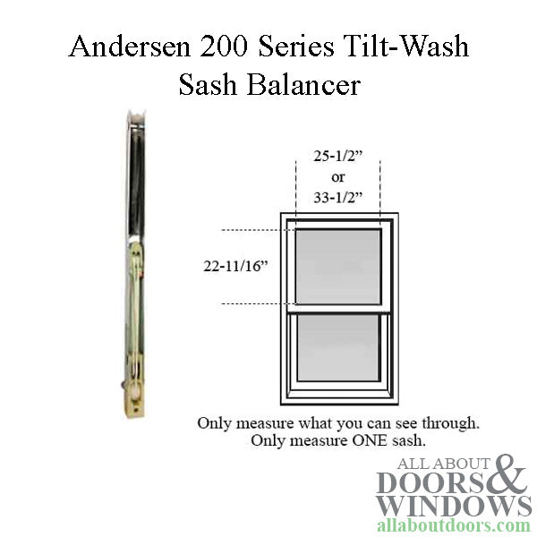 Andersen 200 Series Tilt-Wash Double Hung Sash Balancer - M946 - Andersen 200 Series Tilt-Wash Double Hung Sash Balancer - M946