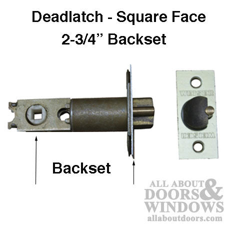 Weiser Deadlatch 2-3/4 Fixed Backset,  Square Face Entry Door