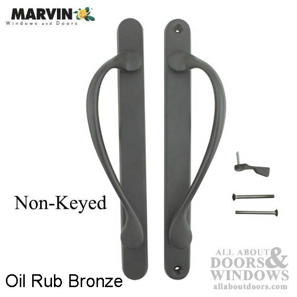 Marvin Active Non-Keyed, Narrow Sliding Door Handle, Center Thumb - Oil Rubbed Bronze - Marvin Active Non-Keyed, Narrow Sliding Door Handle, Center Thumb - Oil Rubbed Bronze