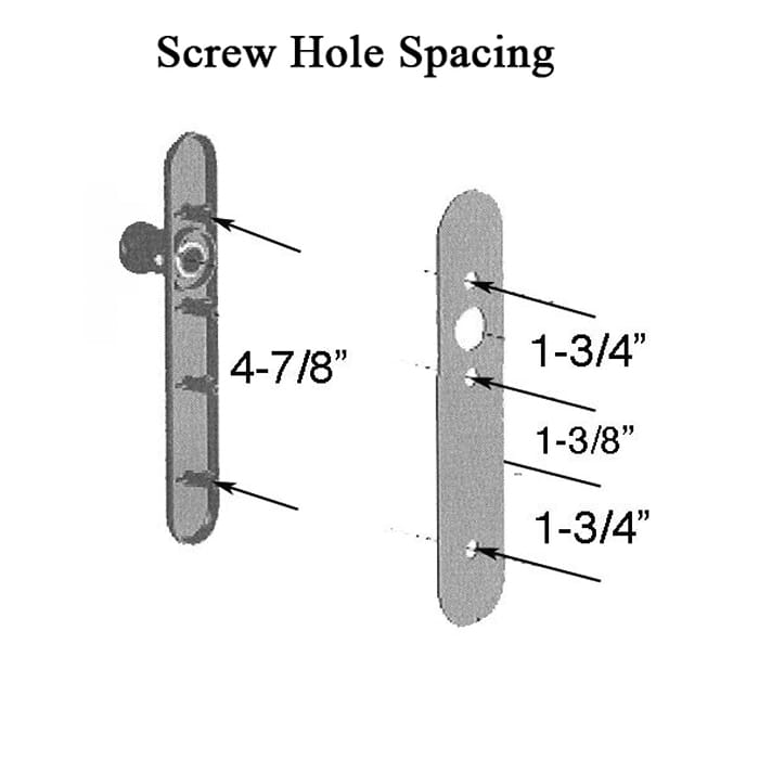 Storm Door Knob Set with Keyed Deadbolt 1.75 Inch Hole Spacing - Storm Door Knob Set with Keyed Deadbolt 1.75 Inch Hole Spacing