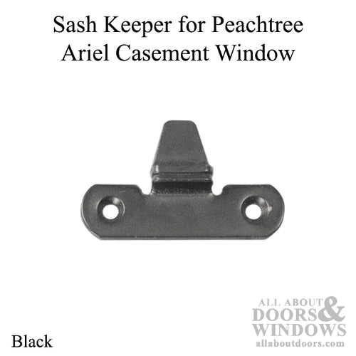 Sash Keeper for Peachtree Ariel Casement Window w/ Tab - Black - Sash Keeper for Peachtree Ariel Casement Window w/ Tab - Black