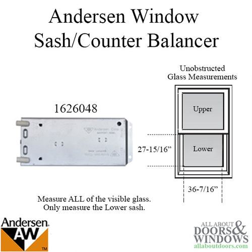 Andersen 200 Series Narroline Window Sash/Counter Balancer - 1231 - Andersen 200 Series Narroline Window Sash/Counter Balancer - 1231