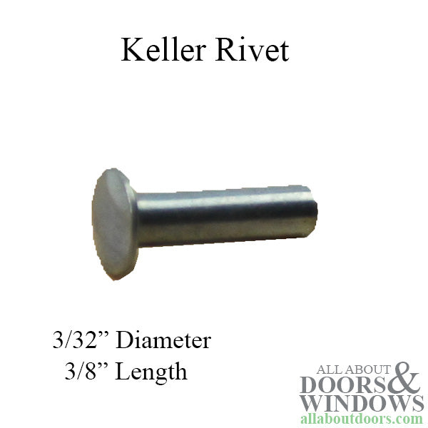 Rivet, Keller  3/32 DIA. , 3/8 length - Rivet, Keller  3/32 DIA. , 3/8 length