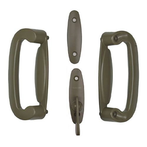 Andersen 2 Panel Gliding Door Tribeca Interior/Exterior Hardware Set - Stone - Andersen 2 Panel Gliding Door Tribeca Interior/Exterior Hardware Set - Stone