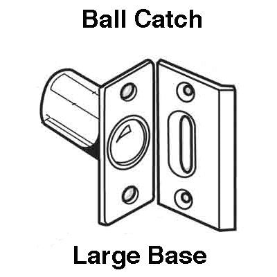 Bullet Catch, Large Ball catch w/ Strike - Plated Brass Finish - Bullet Catch, Large Ball catch w/ Strike - Plated Brass Finish