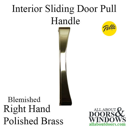 Blemished Interior Sliding Door Pull Handle - Right Hand - Polished Brass - Blemished Interior Sliding Door Pull Handle - Right Hand - Polished Brass