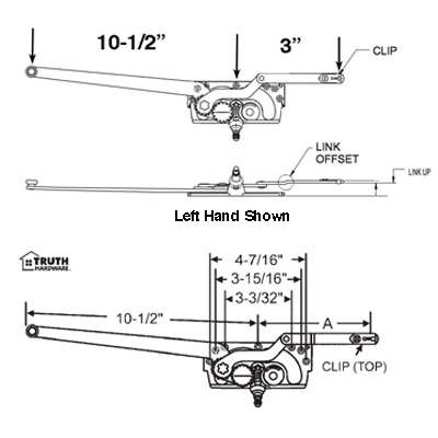 Truth 15.15 Dual Arm, ENTRYGARD operator, Egress Link - L H - Truth 15.15 Dual Arm, ENTRYGARD operator, Egress Link - L H