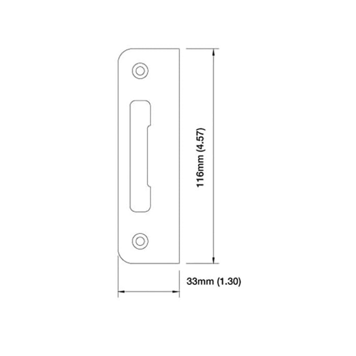 Hoppe Strike Plate PT0002N – Flat Tongue 1.30 x 4.57 – Rustic Umber - Hoppe Strike Plate PT0002N – Flat Tongue 1.30 x 4.57 – Rustic Umber