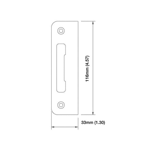Hoppe Strike Plate PT0002N – Flat Tongue 1.30 x 4.57 – Rustic Umber - Hoppe Strike Plate PT0002N – Flat Tongue 1.30 x 4.57 – Rustic Umber