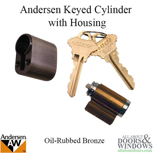 Andersen Keyed Cylinder with Housing -  Oil Rubbed Bronze