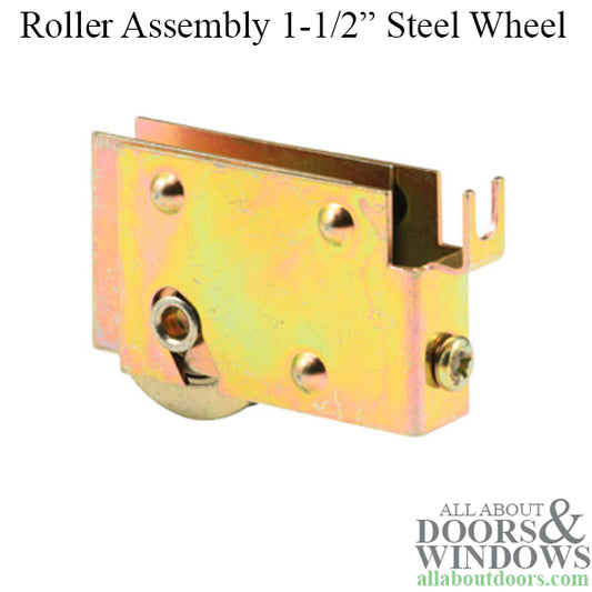 Sliding Patio Door Roller Assembly with Adjustable Steel Housing 1.5 Inch Steel Ball Bearing Wheel Diameter
