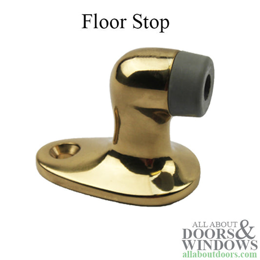 Floor Stop - Polished Brass - 2 inch