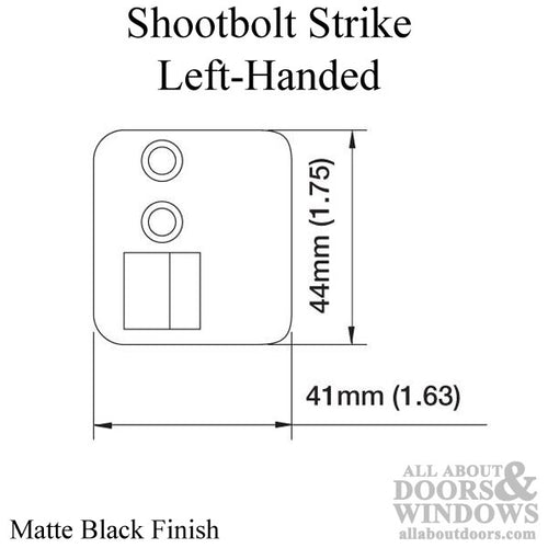 HOPPE Strike Plate Shootbolt Left Hand - HOPPE Strike Plate Shootbolt Left Hand