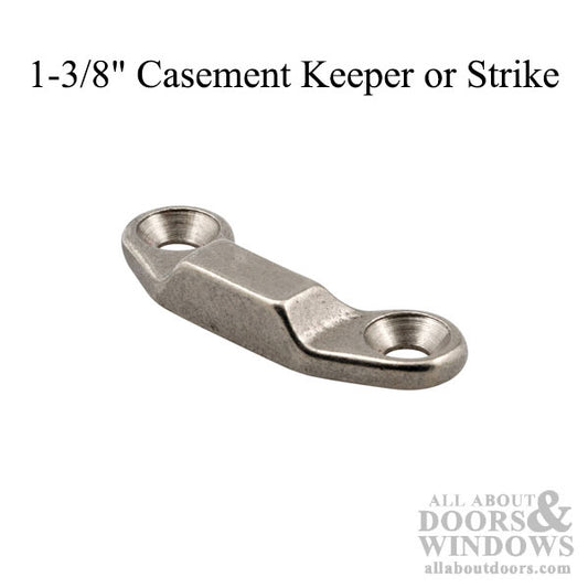 1-3/8" Casement Keeper or Strike - White Bronze