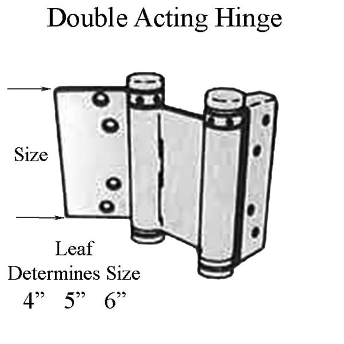 Double Acting Hinge, 6 inch - Double Acting Hinge, 6 inch