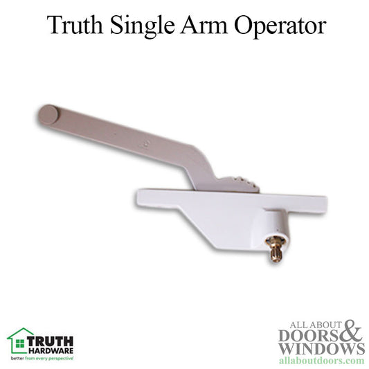 Truth Jordan 6" Single Arm, Right Hand Casement Operator - White