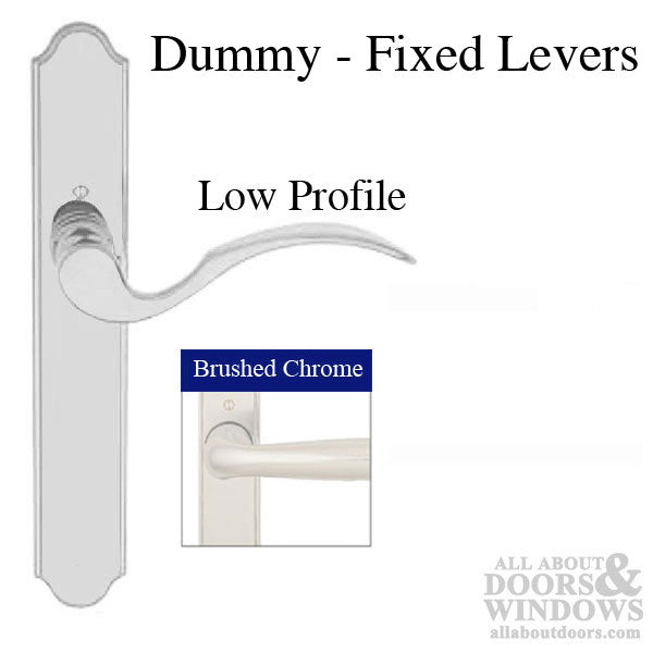 Hoppe Fixed Dummy Low Profile lever set- Pair, Right Hand -  Brushed Chrome - Hoppe Fixed Dummy Low Profile lever set- Pair, Right Hand -  Brushed Chrome