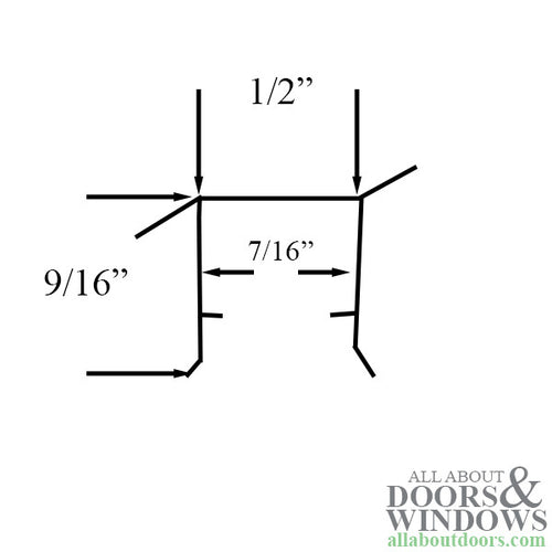 U-Vinyl Weatherstrip for Parting Stop Head Side Jamb 80