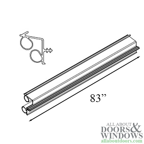 V2244 Weatherstrip Head Jamb/Parting Stop Black 83