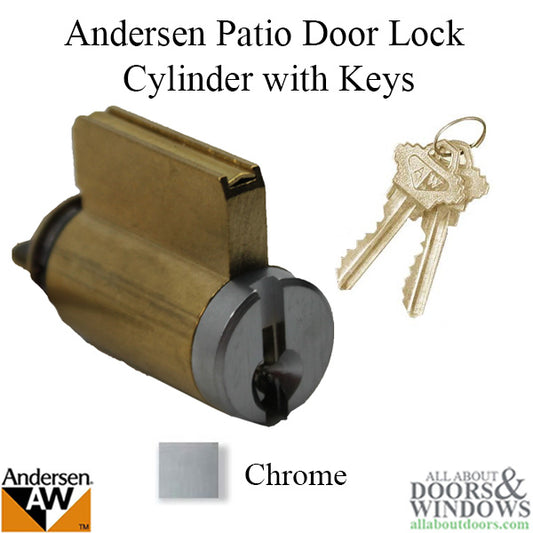 Lock Cylinder, Andersen Frenchwood Hinged - Chrome