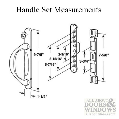 Door Handle For Sliding Glass Patio Door Left Handed White Door Handle Set - Door Handle For Sliding Glass Patio Door Left Handed White Door Handle Set