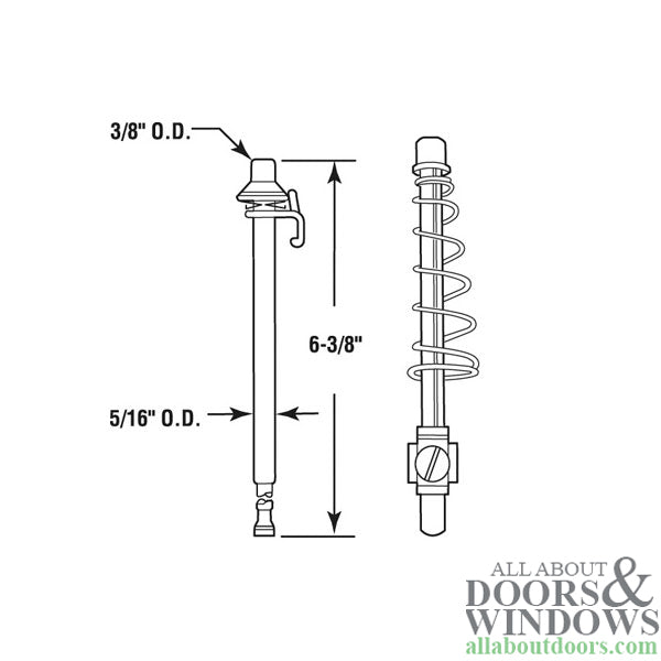 Slimfold Pivot Rod Assembly, Metal Bi-fold door - Slimfold Pivot Rod Assembly, Metal Bi-fold door