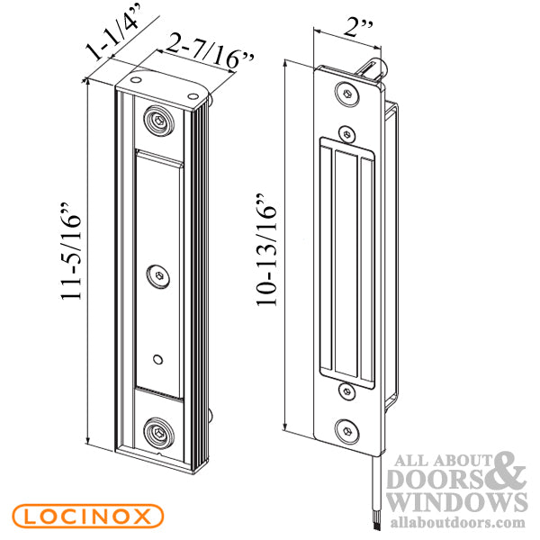 Integrated Locinox Magnet Lock for Sliding Gates - Choose Color - Integrated Locinox Magnet Lock for Sliding Gates - Choose Color