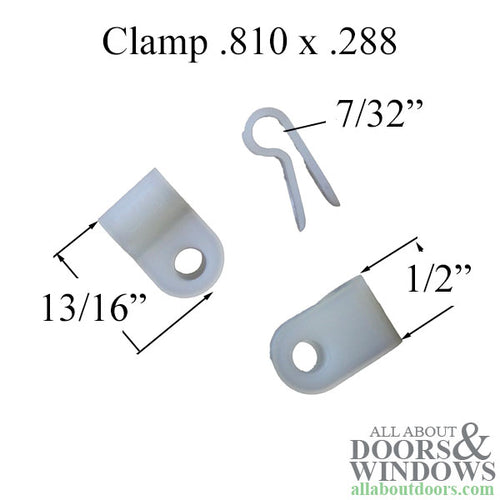 Nylon Cable Screw Clamp .810 x .288 - Nylon Cable Screw Clamp .810 x .288