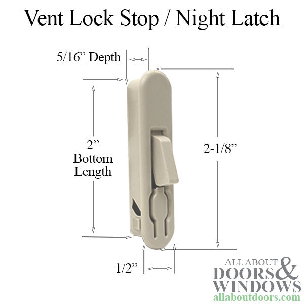 Amesbury Truth 13183 Vent Lock Stop, Night Latch - Amesbury Truth 13183 Vent Lock Stop, Night Latch