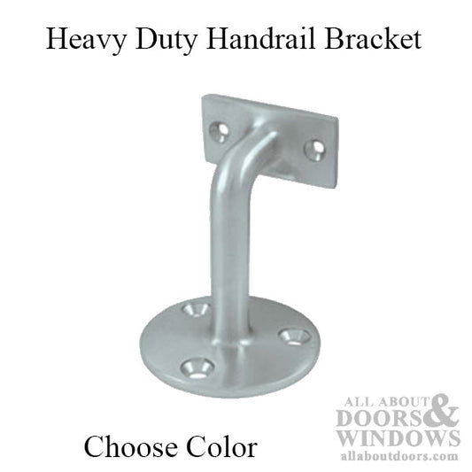 Heavy Duty Hand Rail Bracket, Solid Brass - Choose Color