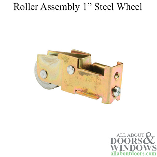Sliding Patio Door Roller Assembly with Adjustable Steel Housing Assembly 1 Inch Steel Ball Bearing Wheel Diameter