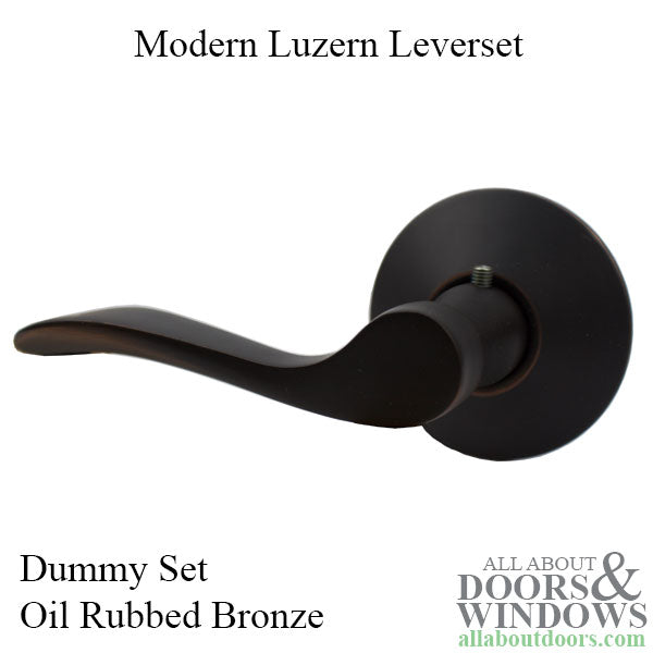 Emtek Modern Luzern Leverset w/Round Rosette (Dummy Set - Oil Rubbed Bronze) - Emtek Modern Luzern Leverset w/Round Rosette (Dummy Set - Oil Rubbed Bronze)