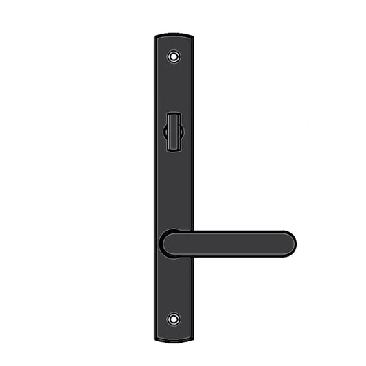 Truth Sentry Lock Handle Set, Contemporary, Painted Over Zinc, Black