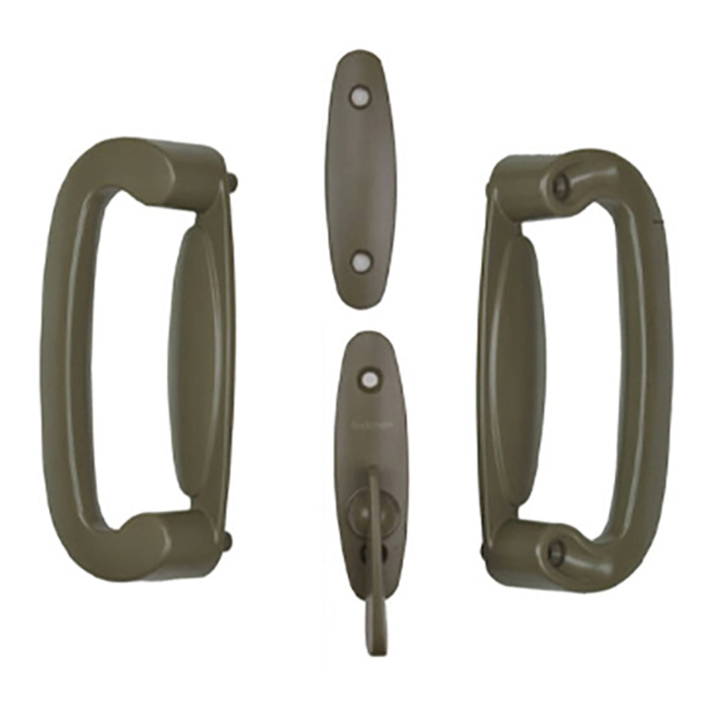 Andersen 2 Panel Gliding Door Tribeca Interior/Exterior Hardware Set - Stone - Andersen 2 Panel Gliding Door Tribeca Interior/Exterior Hardware Set - Stone