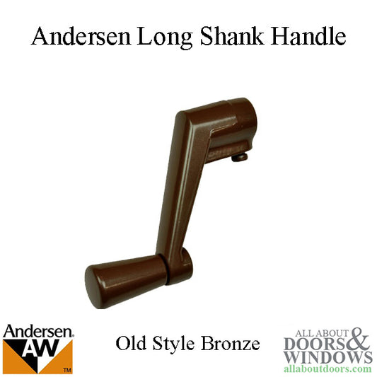 Andersen Window Crank Handle, Long Shank, Primed Casement,  Old Style - Bronze