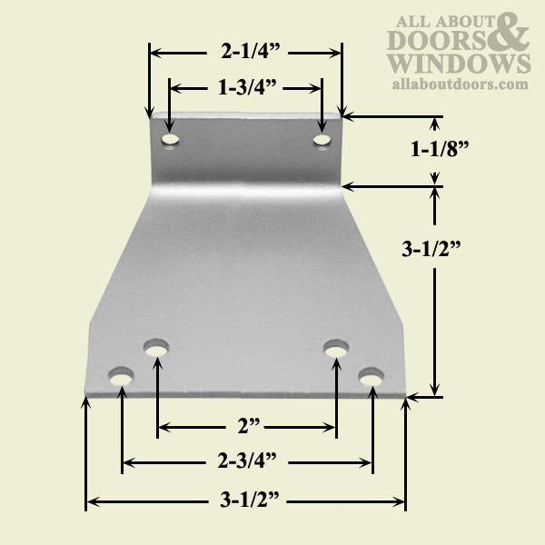 Parallel Arm Mount Bracket for Commercial Door Closer - Choose Color - Parallel Arm Mount Bracket for Commercial Door Closer - Choose Color