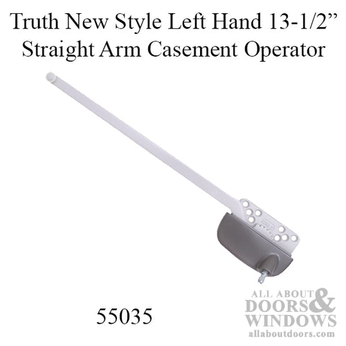 New Style Truth Ellipse Left Hand 13-1/2 Inch Straight Arm Casement Operator - Choose Color - New Style Truth Ellipse Left Hand 13-1/2 Inch Straight Arm Casement Operator - Choose Color