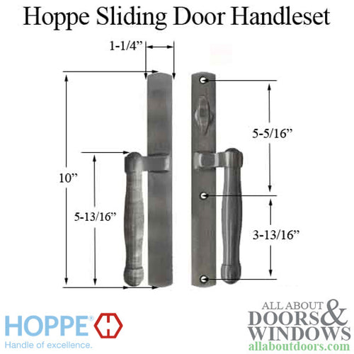 HOPPE HLS 9000 Sliding Door Handle Set Active Non-Keyed Outside Oil Rubbed Brass - HOPPE HLS 9000 Sliding Door Handle Set Active Non-Keyed Outside Oil Rubbed Brass