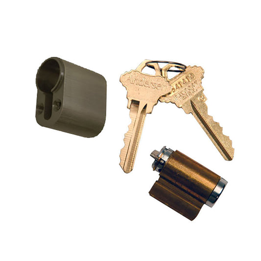 Andersen Lock Cylinder Albany Keyed Lock Cylinder with Housing Fits French Wood Hinged Doors Stone