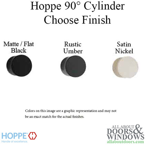 55.5/55.5, Hoppe Non-Logo 90 degree Keyed Euro Profile Cylinder - 55.5/55.5, Hoppe Non-Logo 90 degree Keyed Euro Profile Cylinder