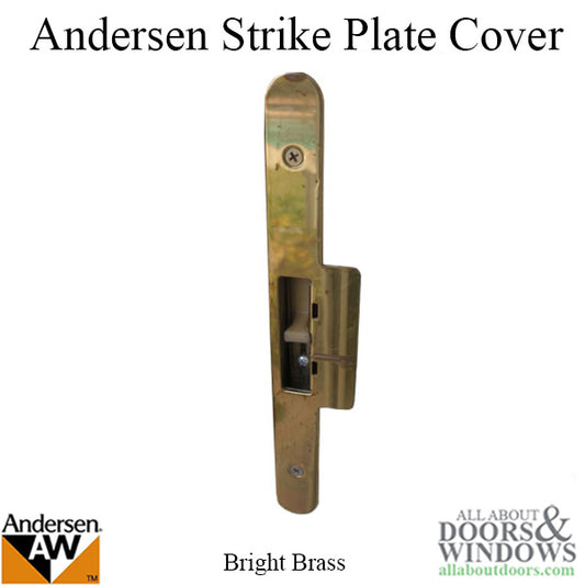 Andersen Strike Plate Cover, AP/PA Door - Bright Brass