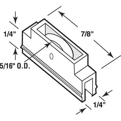 Roller Assembly (Flat) - Sliding Windows, Nylon / Steel - Roller Assembly (Flat) - Sliding Windows, Nylon / Steel