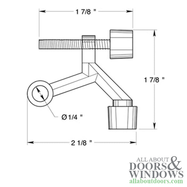 Zinc Die-Cast Hinge Pin Stop, Adjustable  - Choose Finish - Zinc Die-Cast Hinge Pin Stop, Adjustable  - Choose Finish