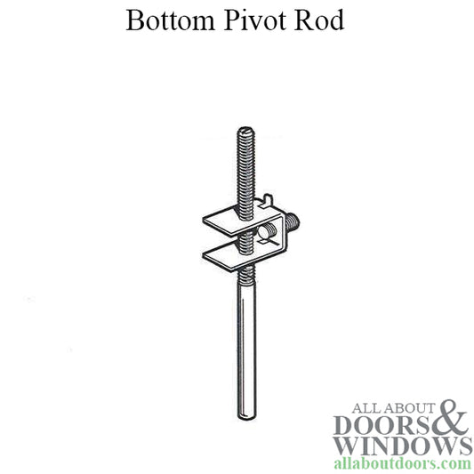 Pivot Rod, 1/4 inch, Bottom, threaded, Metal bi-fold Door