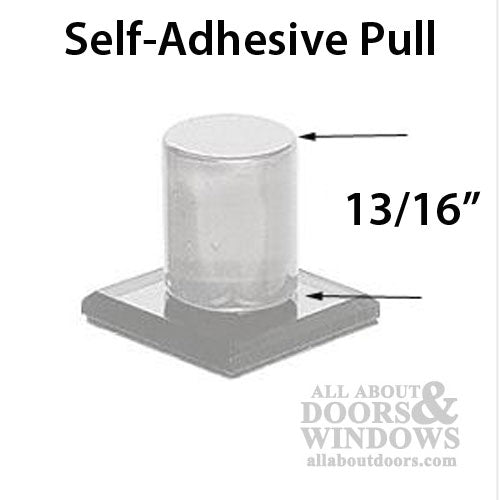 Clear Acrylic Self-Adhesive Pull - 13/16 Inch