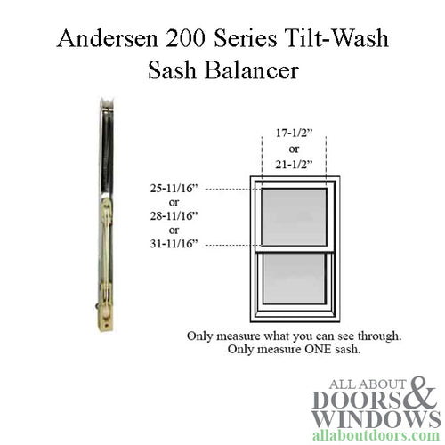 Andersen 200 Series Tilt-Wash Double Hung Sash Balancer - M750 - Andersen 200 Series Tilt-Wash Double Hung Sash Balancer - M750