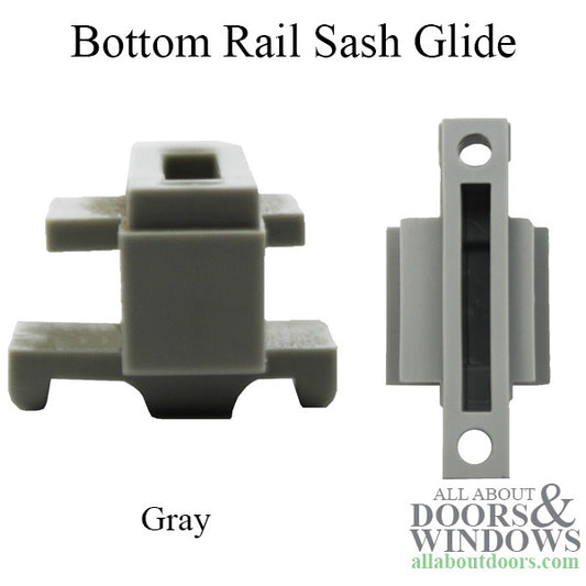 Weather Shield Double Slide, Bottom Rail Sash Glide, Interior - Gray